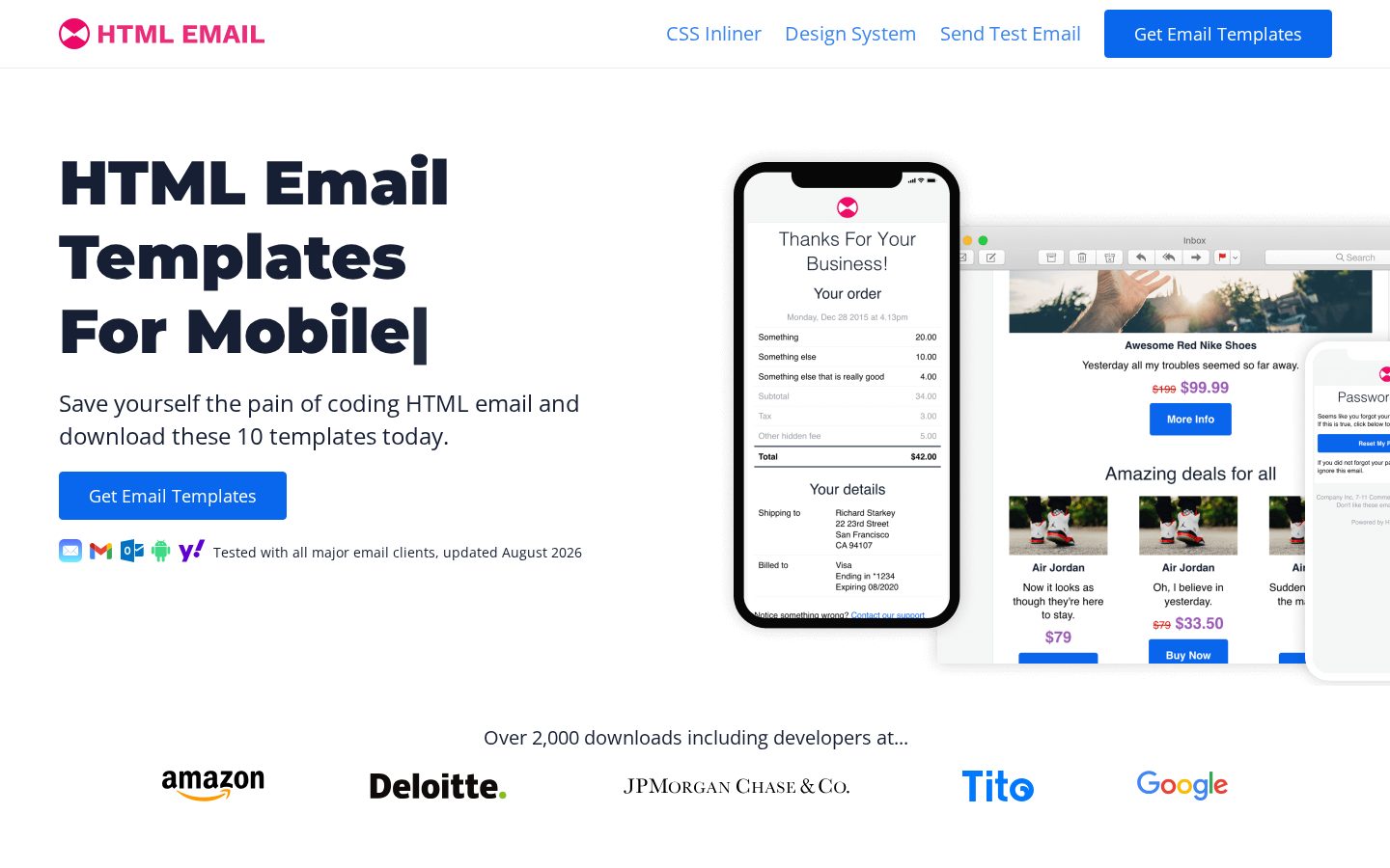 HTML Email Homepage