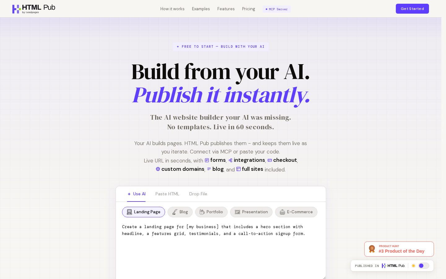 HTML Pub Homepage