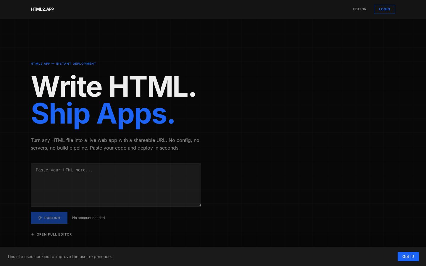 html2app Homepage