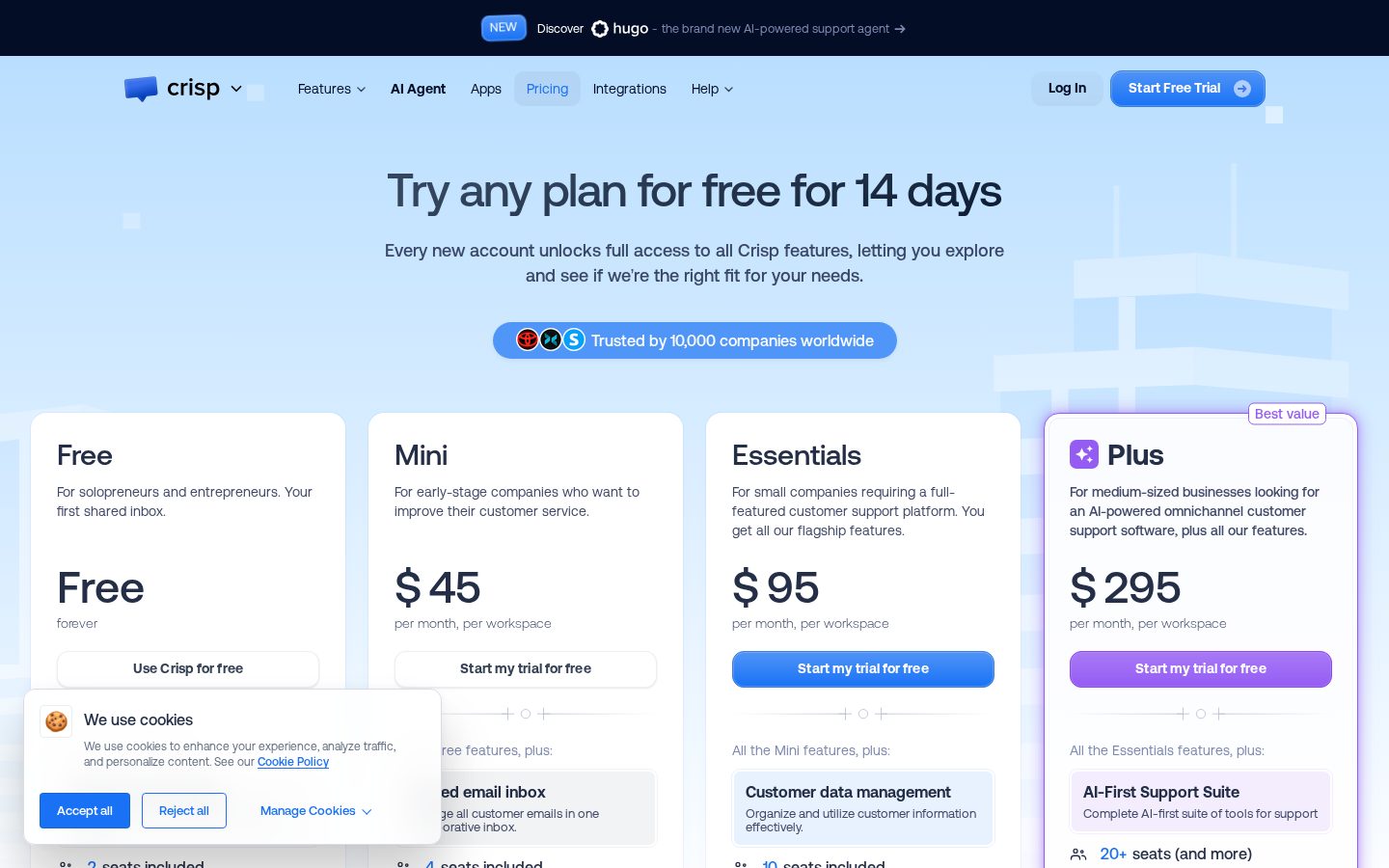 Hugo Pricing