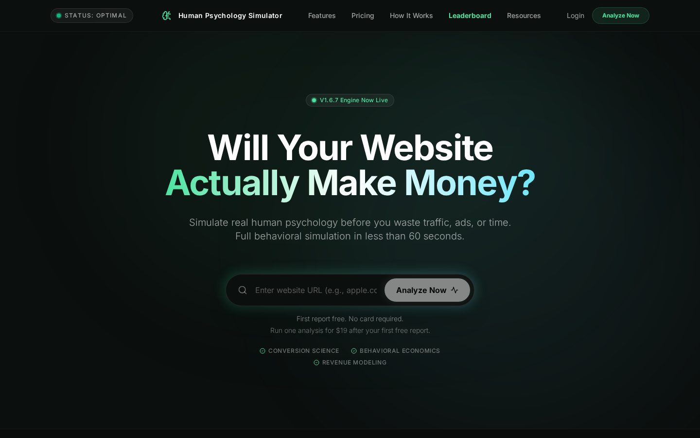 Human Psychology Sim Homepage