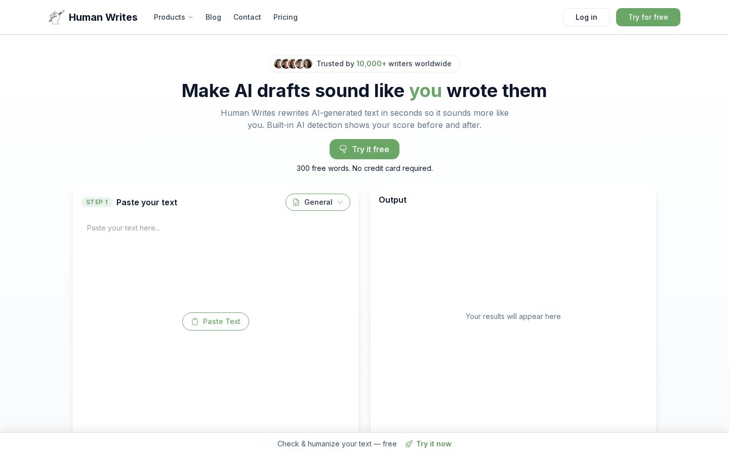 Human Writes Homepage