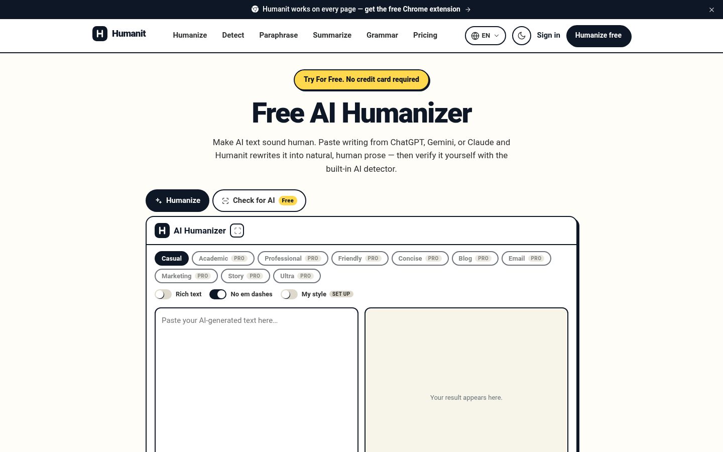 Humanit Homepage