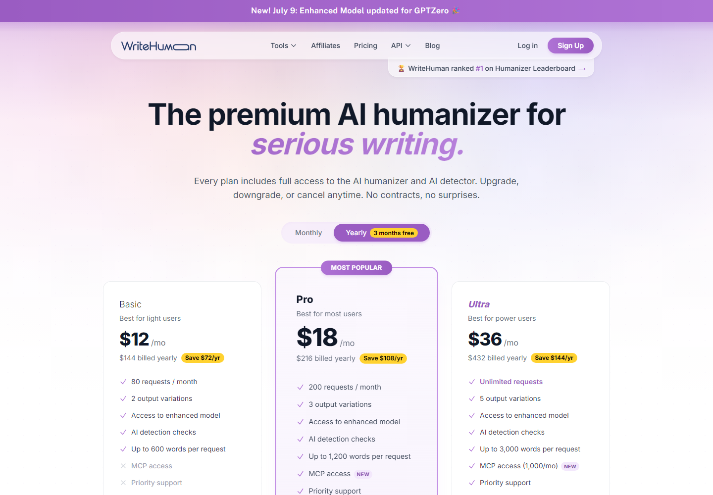 Humanize AI Text pricing
