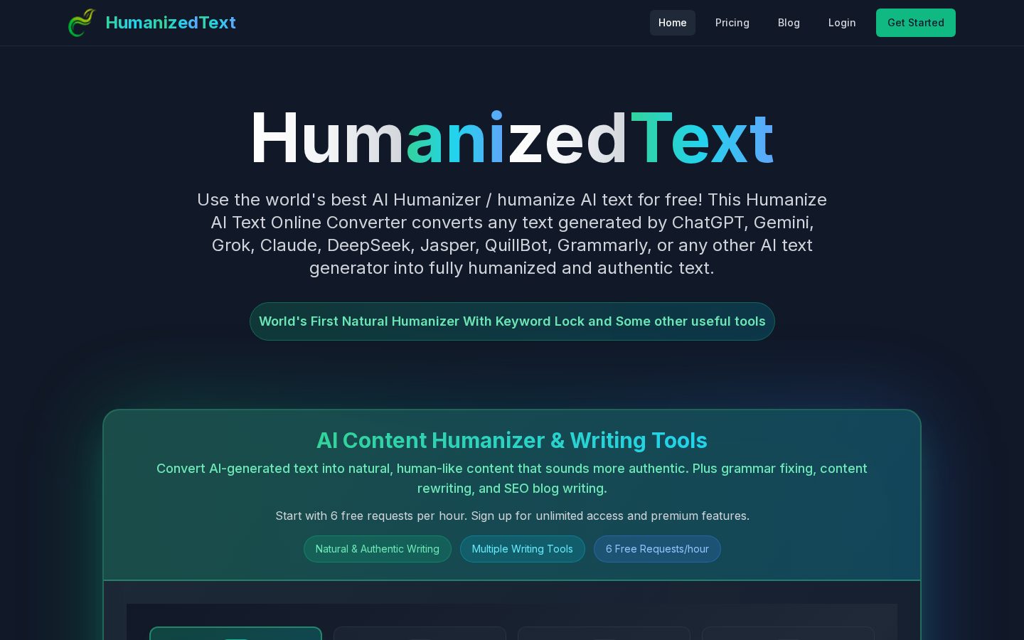 HumanizedText Homepage