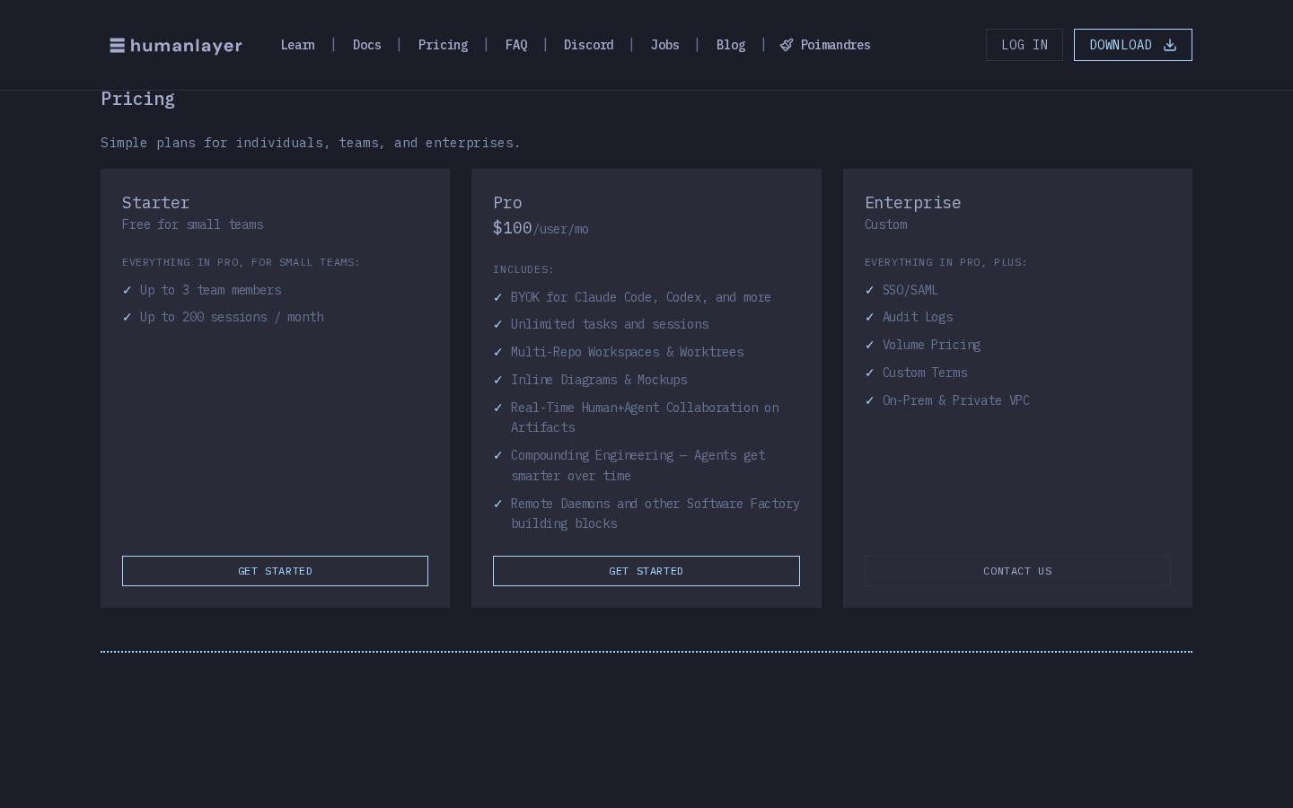 HumanLayer Pricing