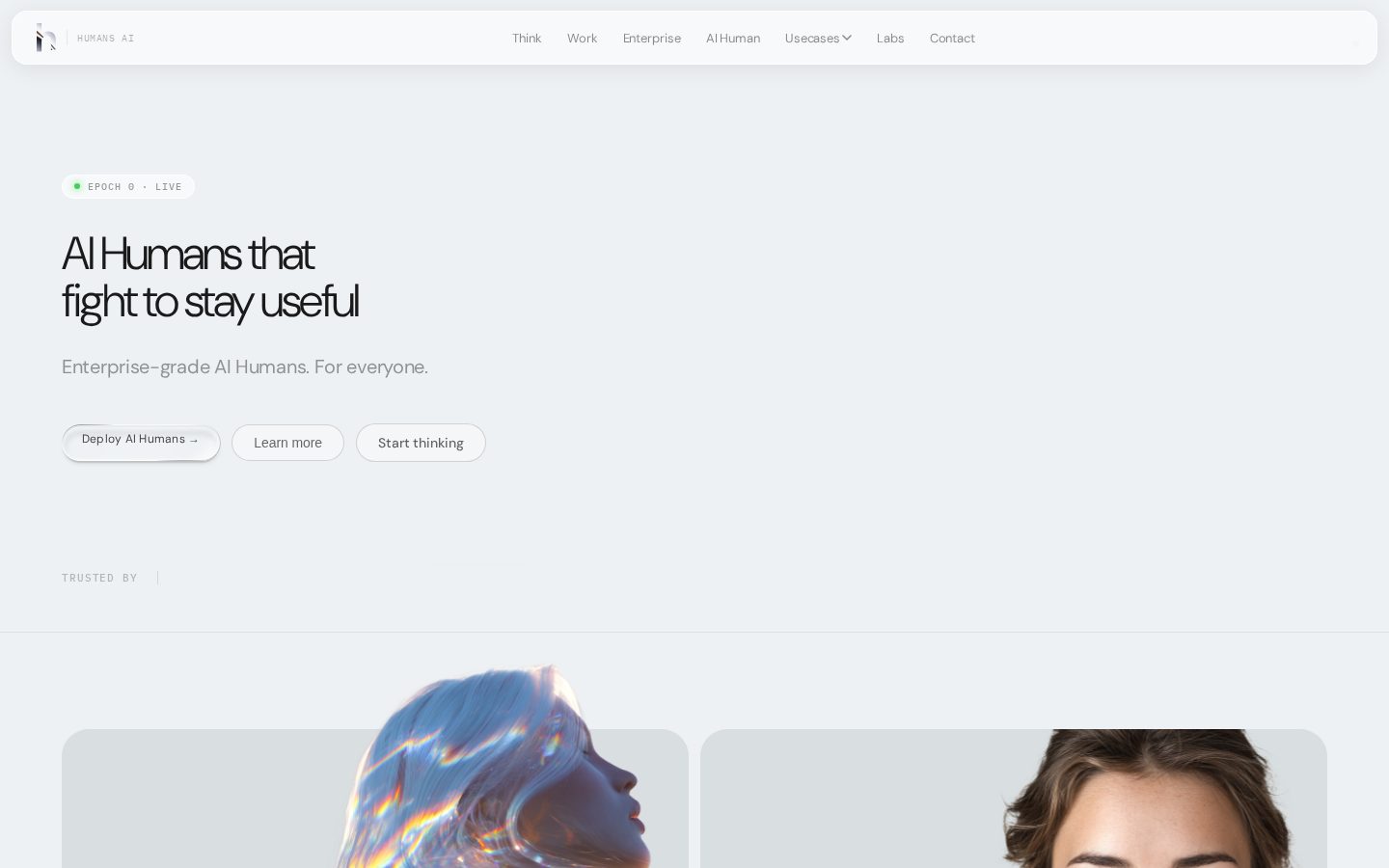 Humans AI Homepage
