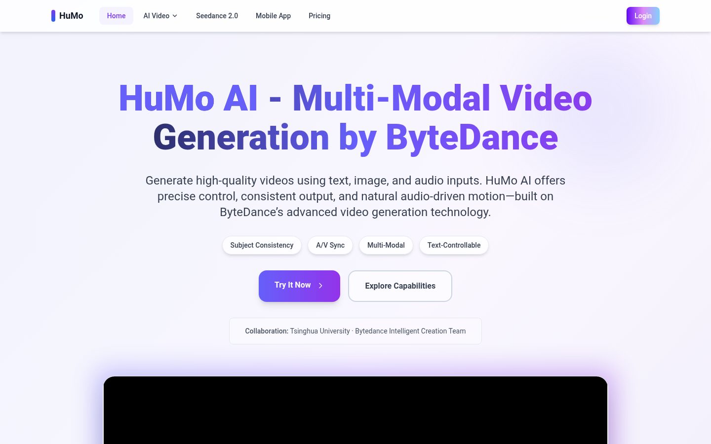 HuMo AI Homepage
