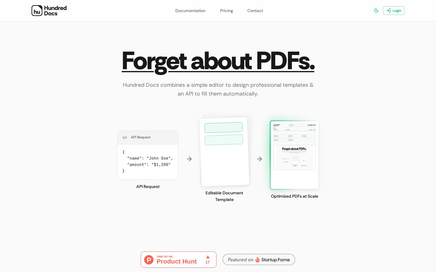 Hundred Docs Homepage