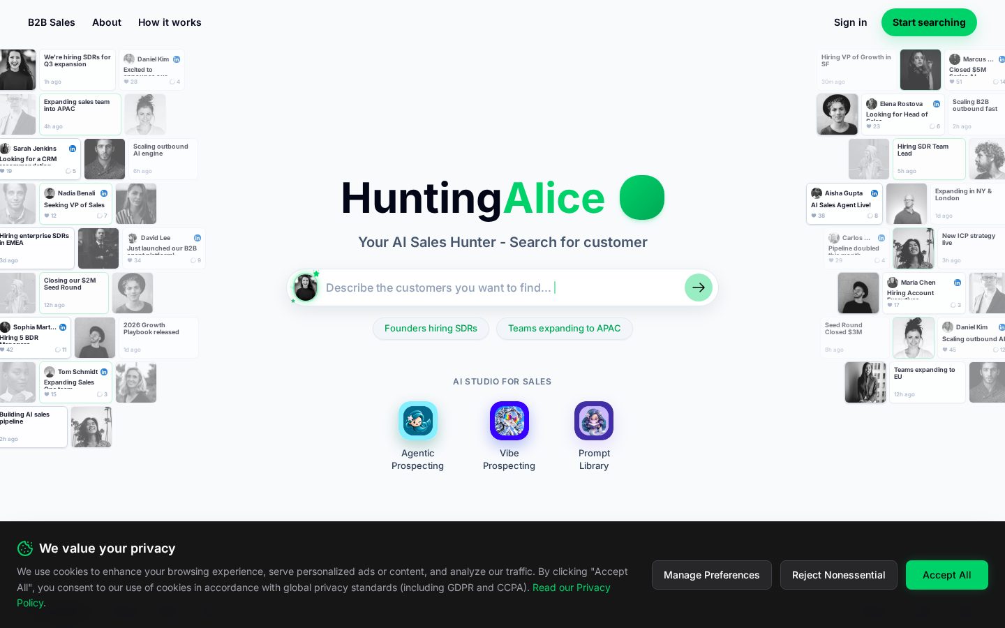 HuntingAlice Homepage