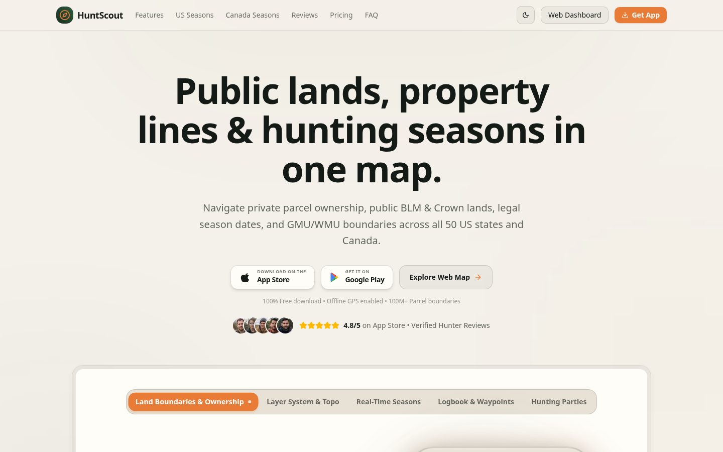 HuntScout Homepage