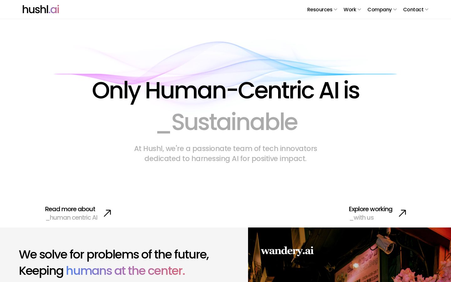 Hushl Homepage