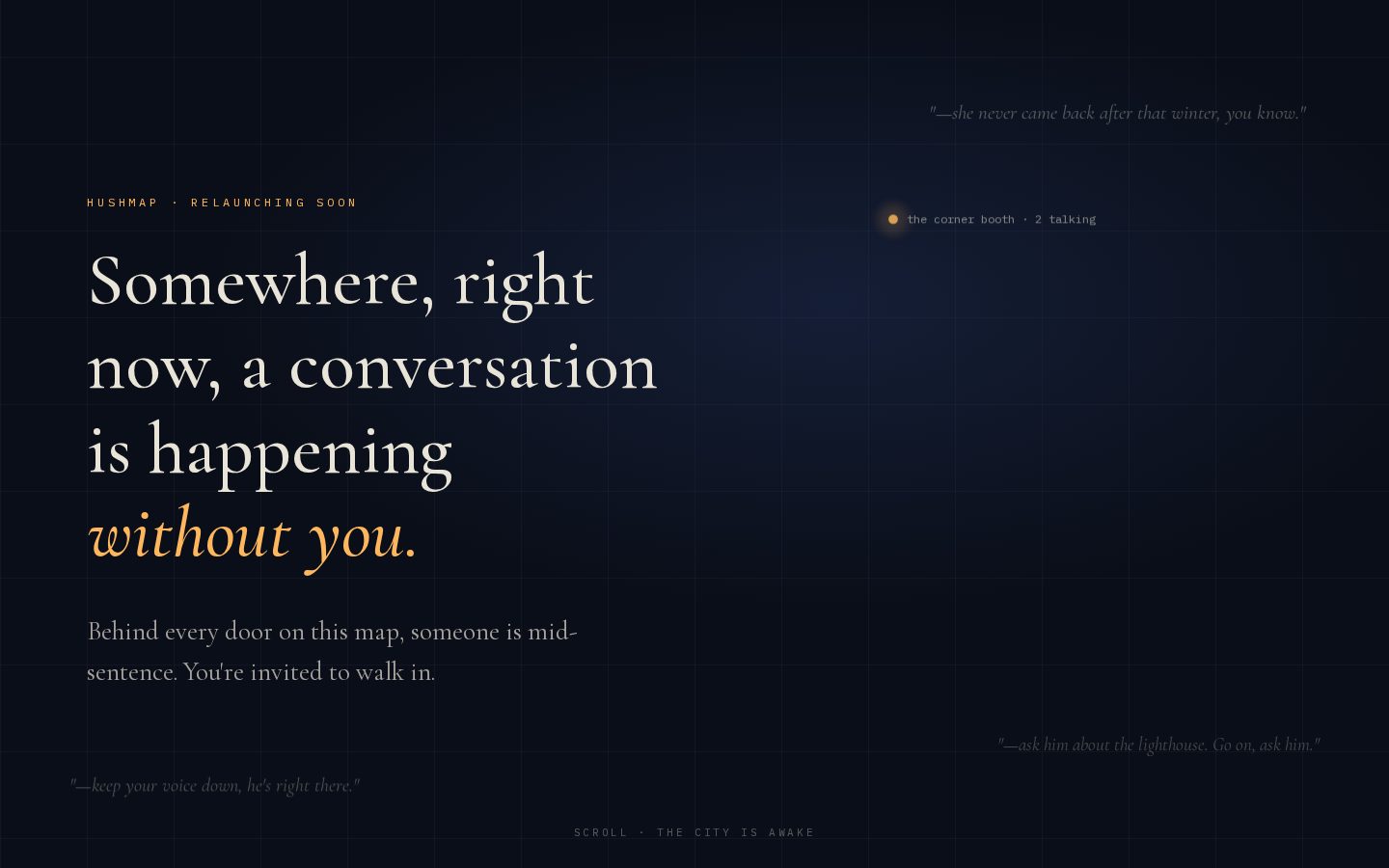 HushMap Homepage