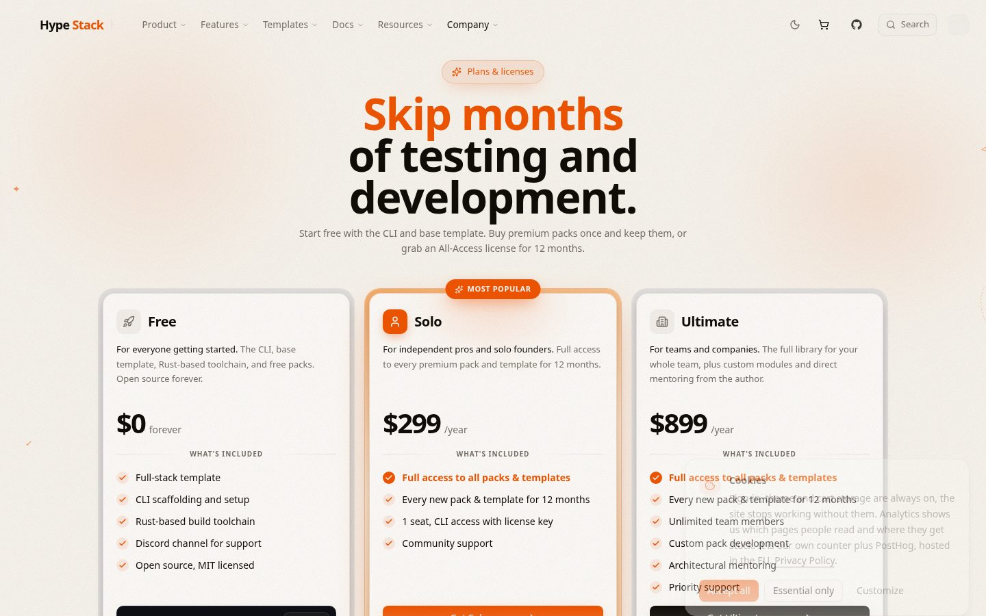 Hype Stack Pricing
