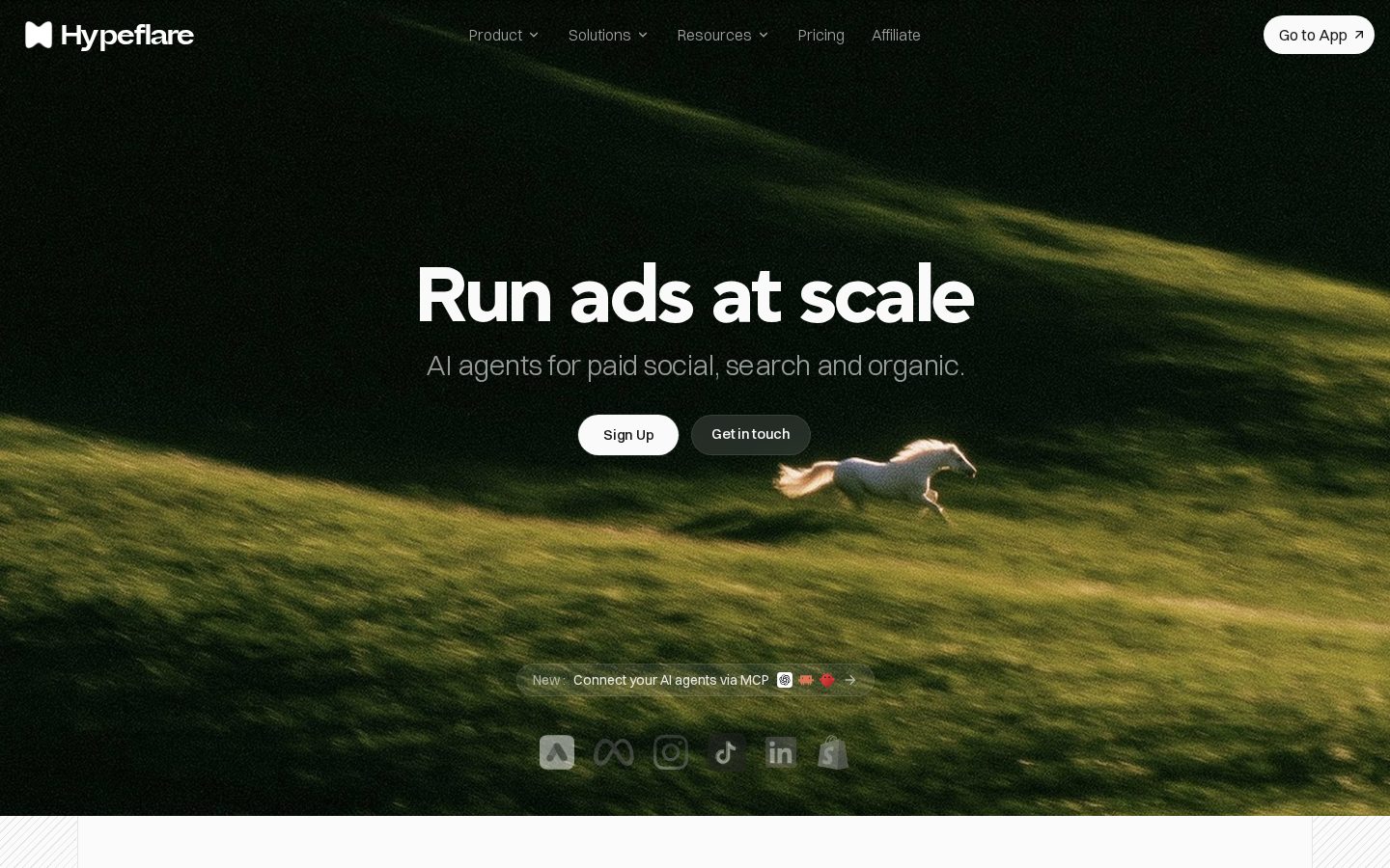 Hypeflare Homepage