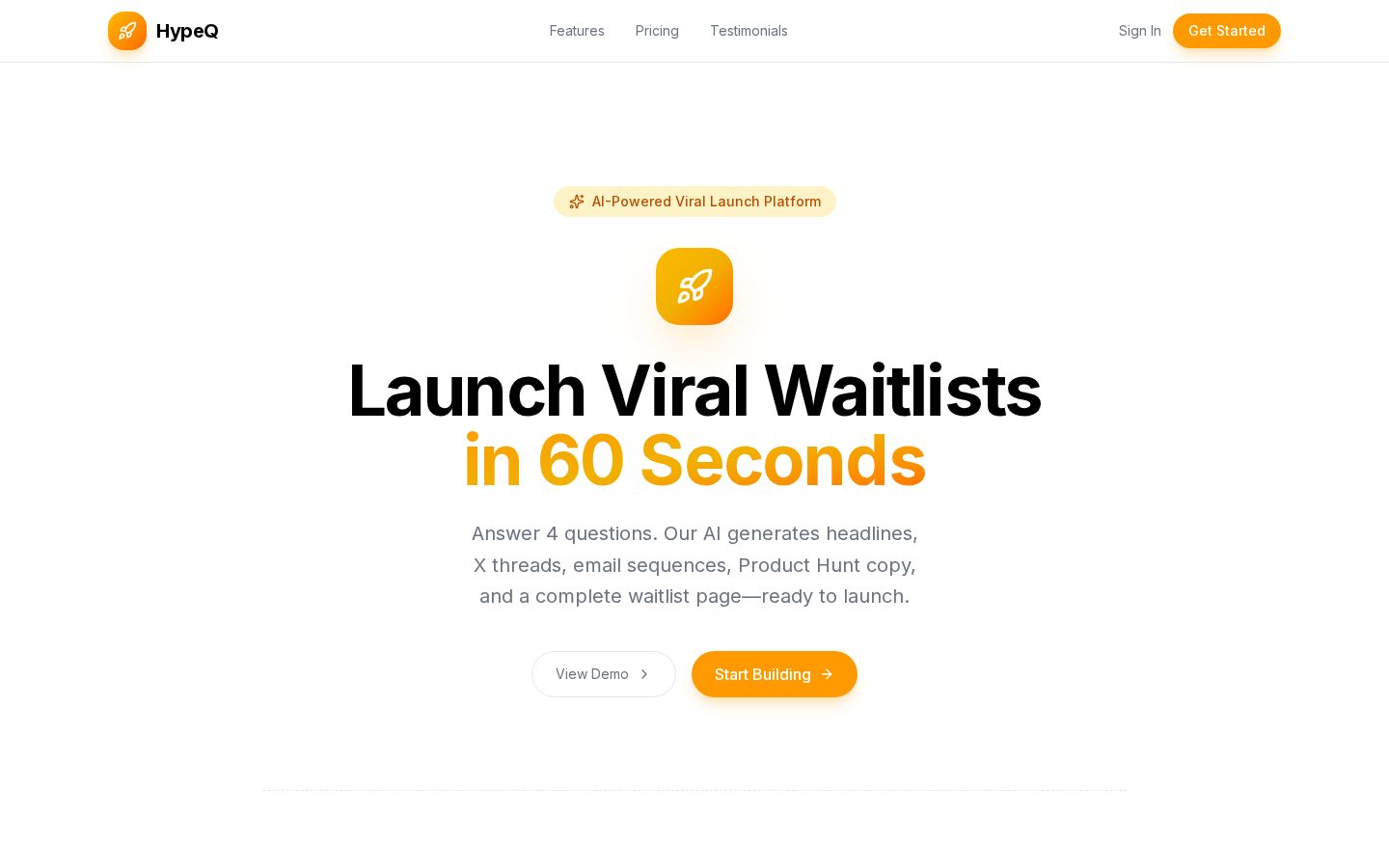 HypeQ Homepage