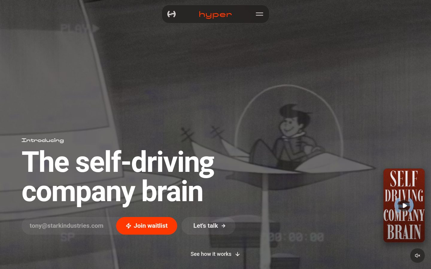 Hyper: Self-driving Company Brain Homepage