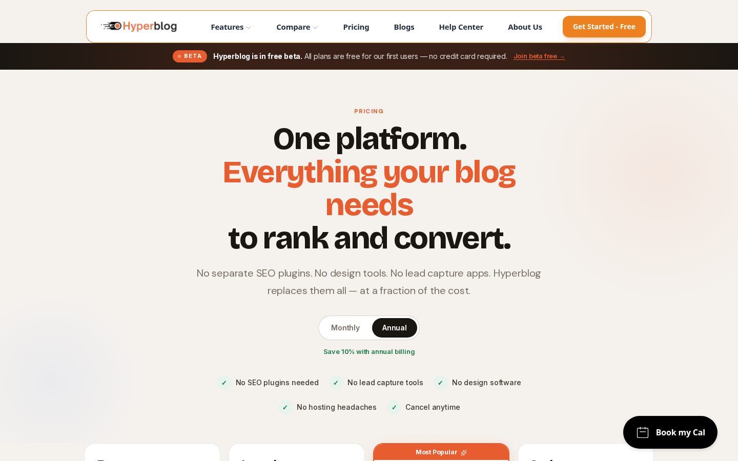 Hyperblog Pricing