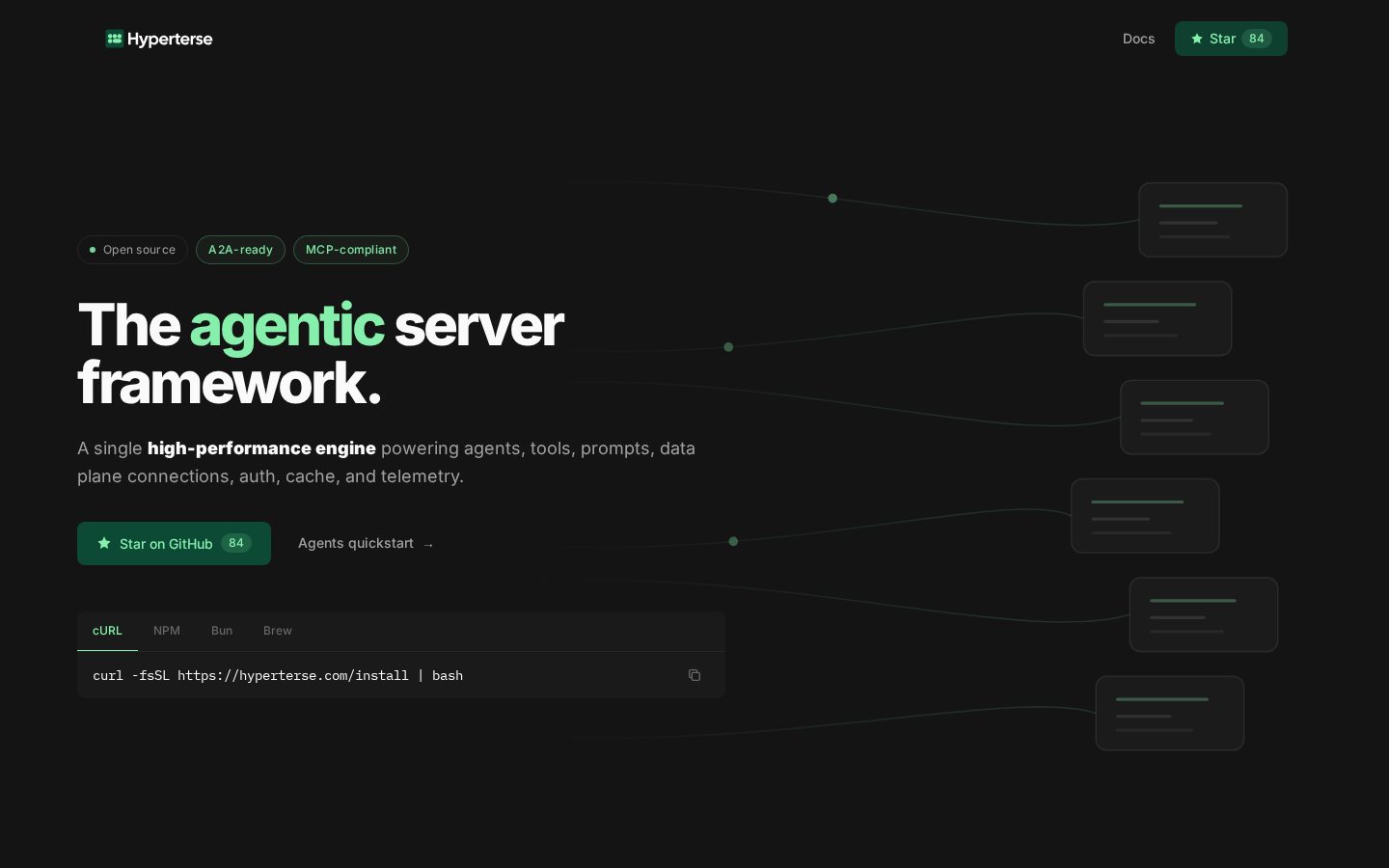 Hyperterse Homepage