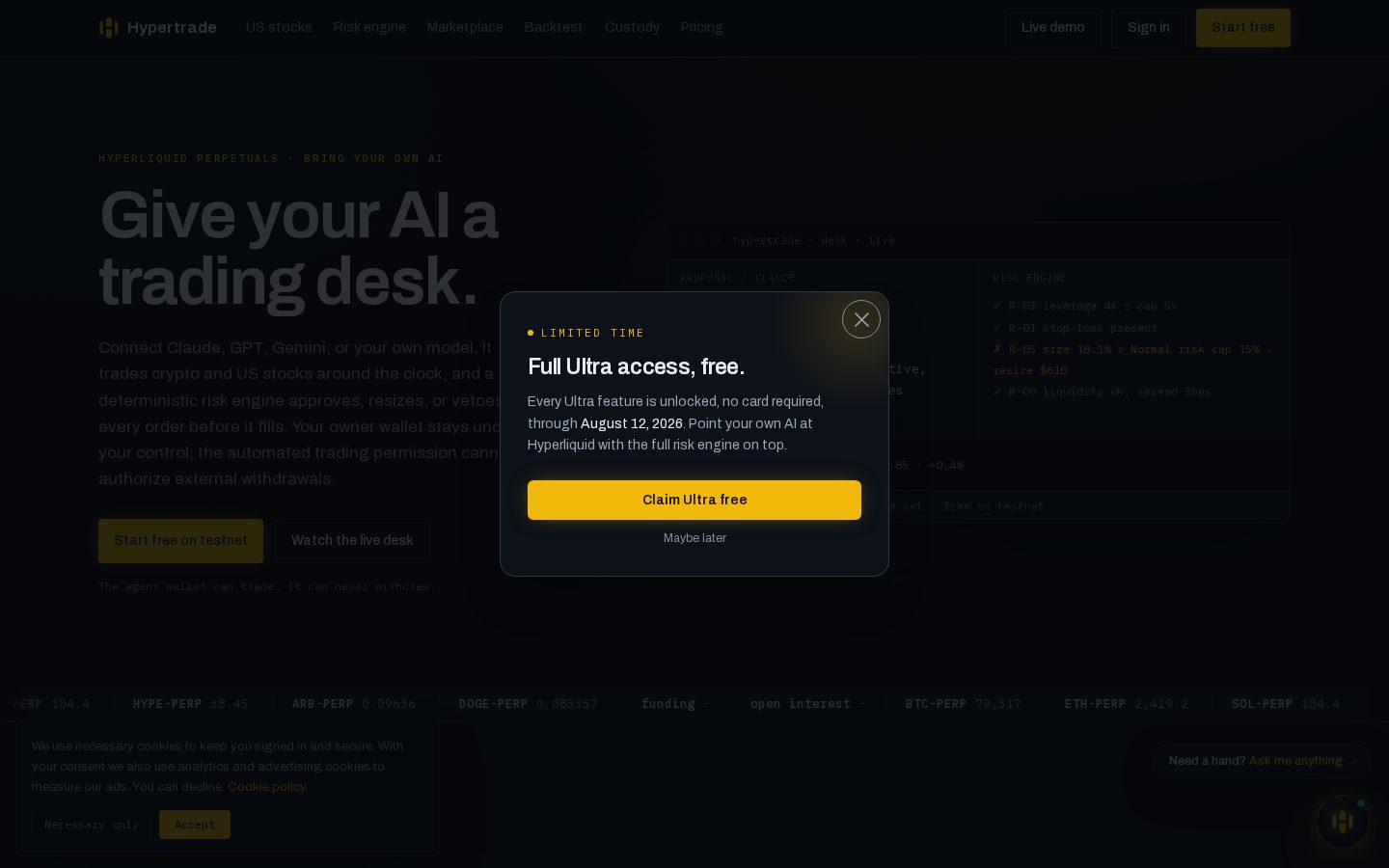 Hypertrade Homepage
