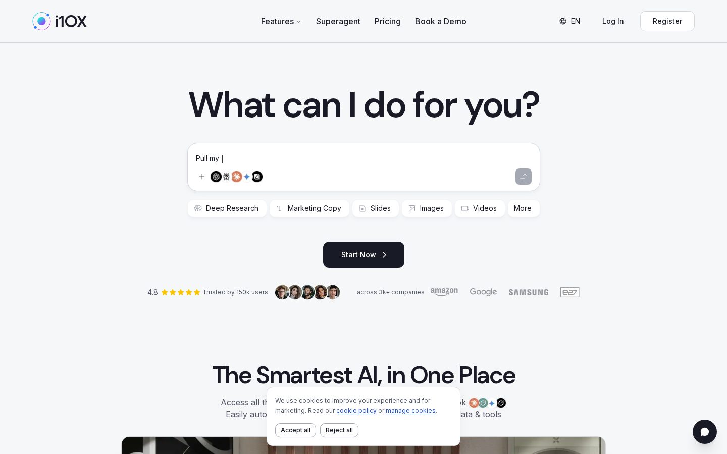 i10X Homepage