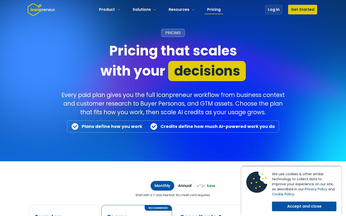 Icanpreneur Pricing