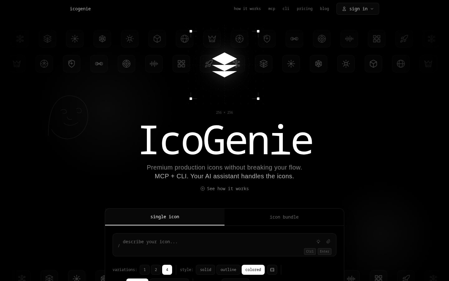 IcoGenie Homepage