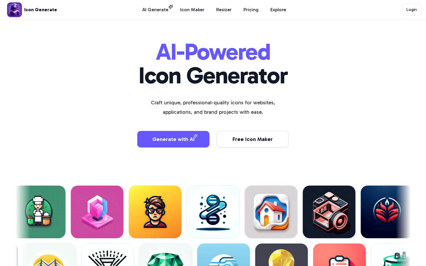 Icon Generate Homepage