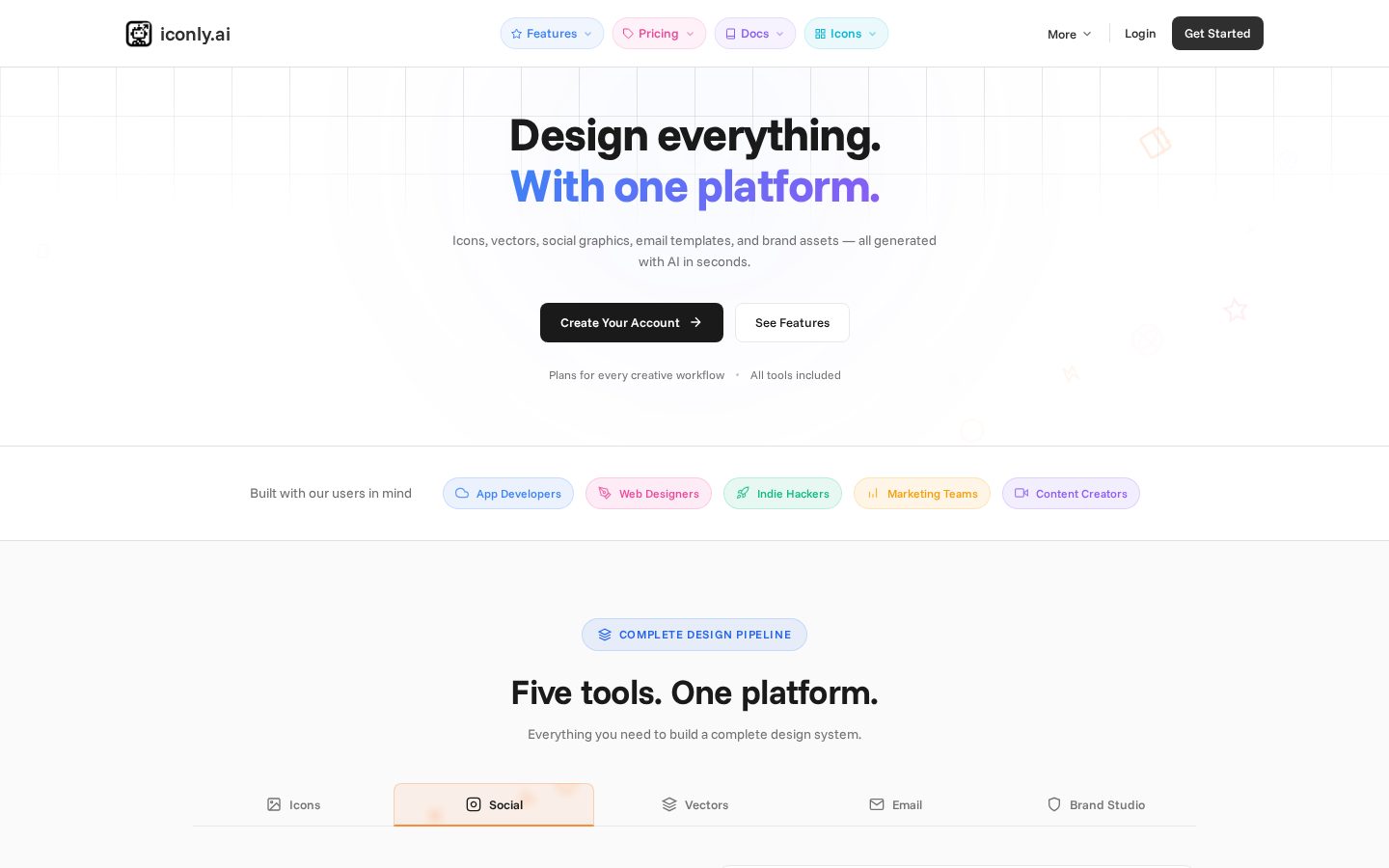 Iconly Homepage