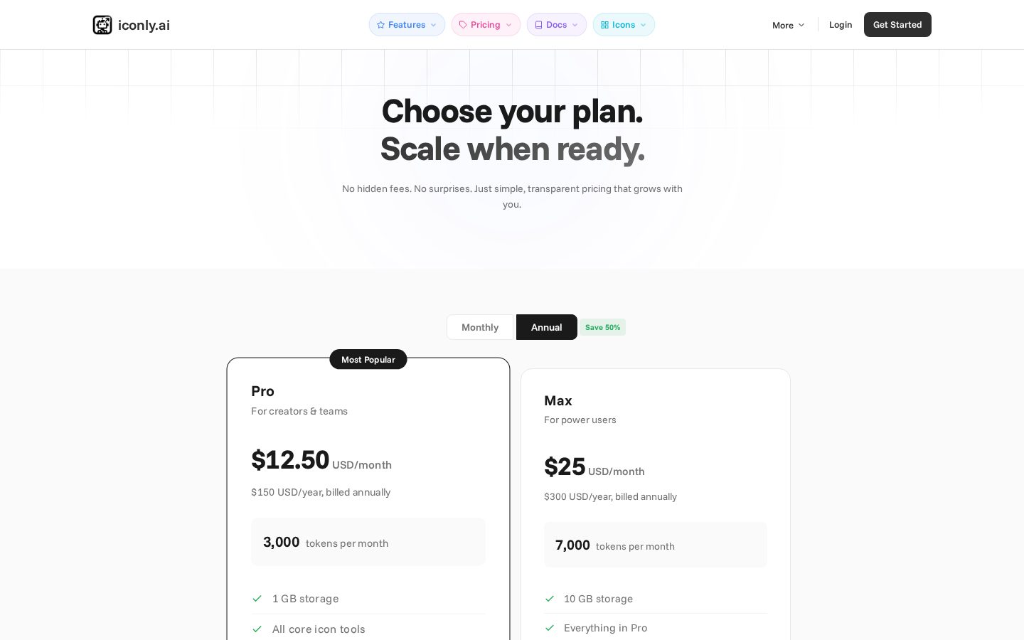 Iconly Pricing