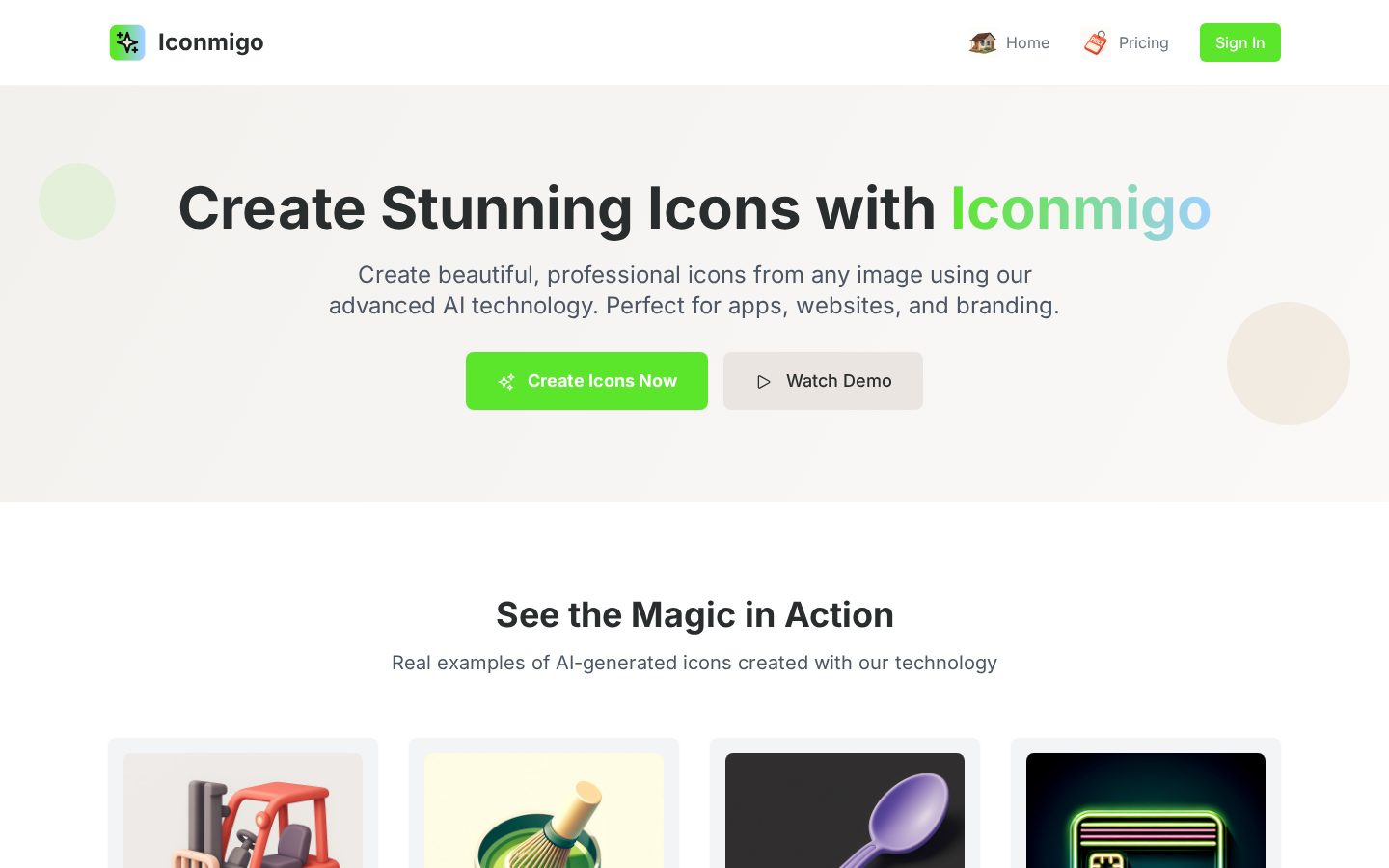 Iconmigo Homepage
