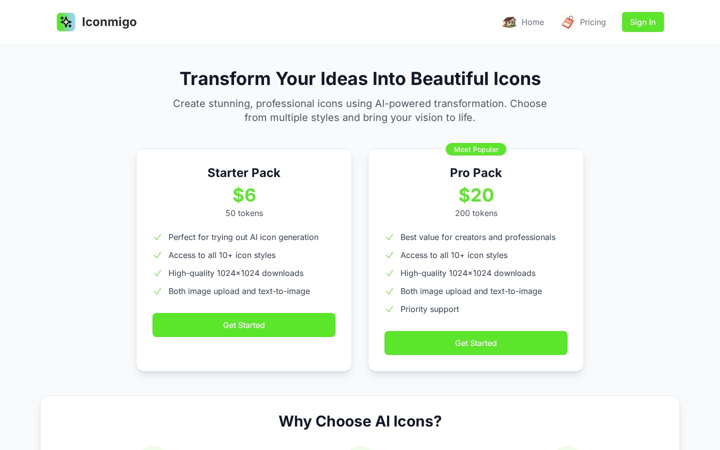 Iconmigo Pricing