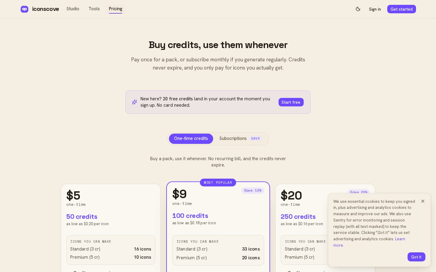 IconsCove Pricing