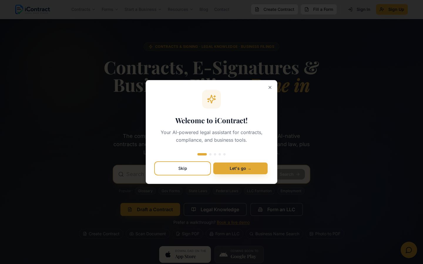 iContract Homepage