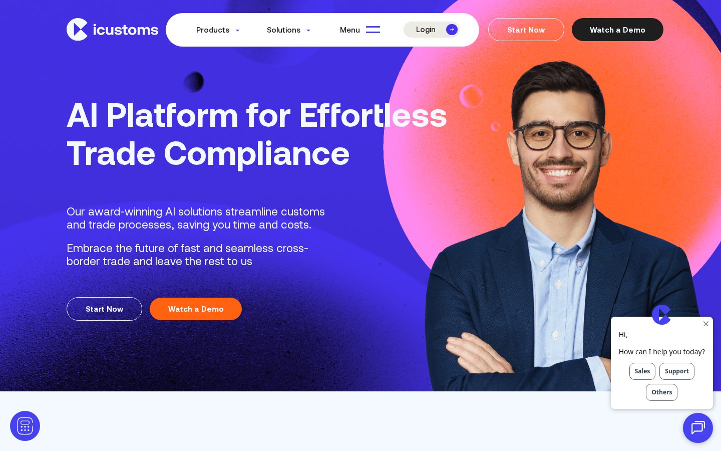 iCustoms Homepage