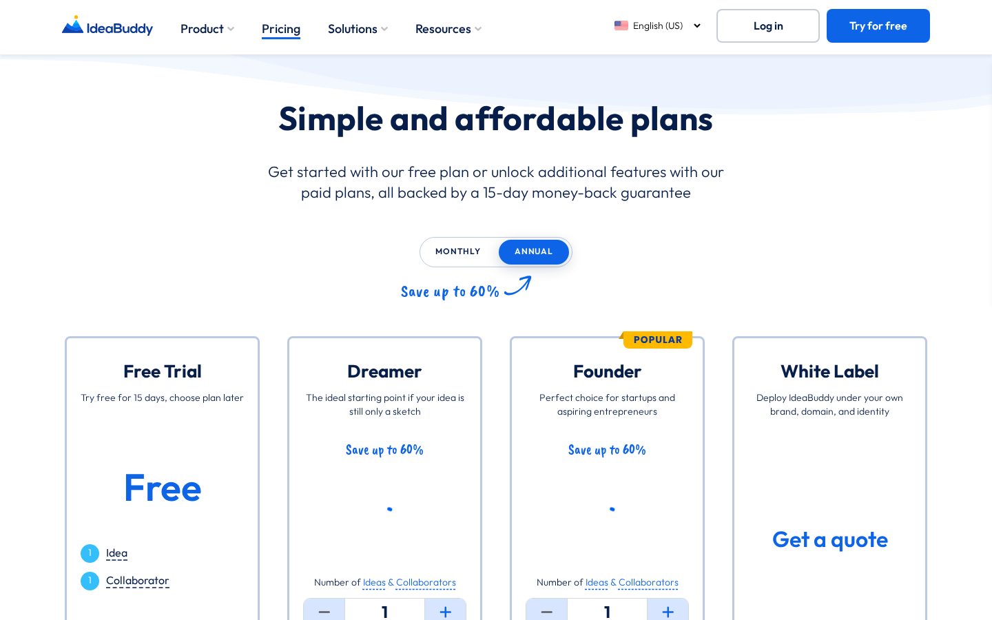 IdeaBuddy Pricing