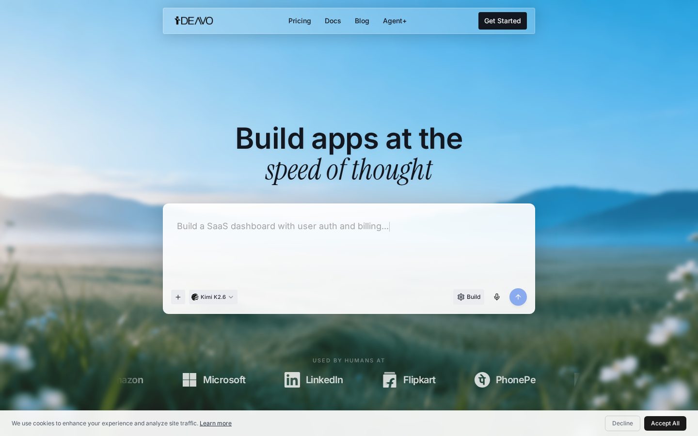 Ideavo AI Homepage