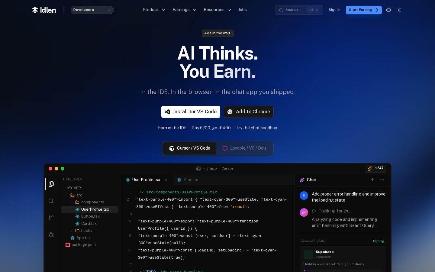 Idlen Homepage