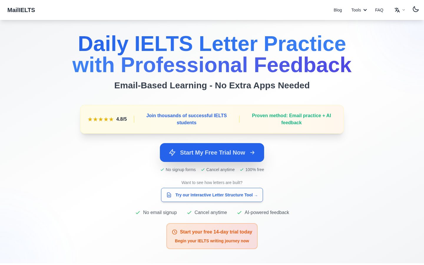 IELTS Letter Writing Coach Homepage