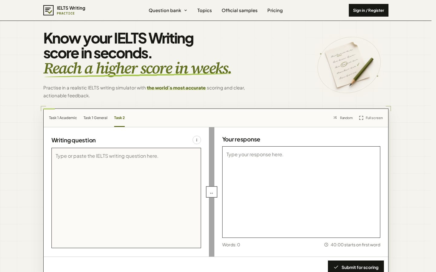 IELTS Writing Practice Homepage