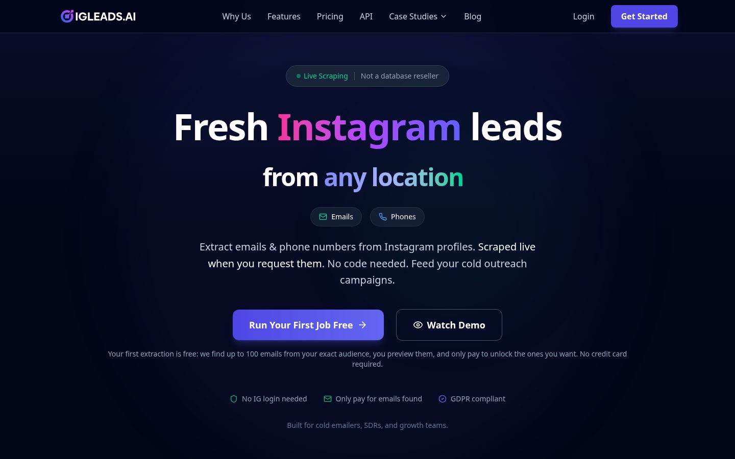 IGLeads Homepage