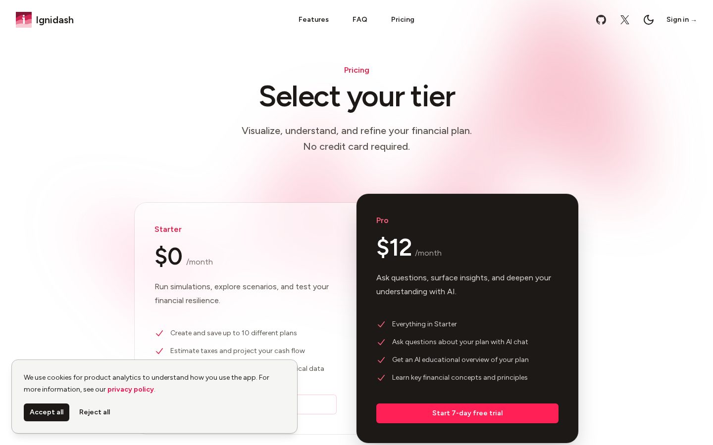 Ignidash Pricing