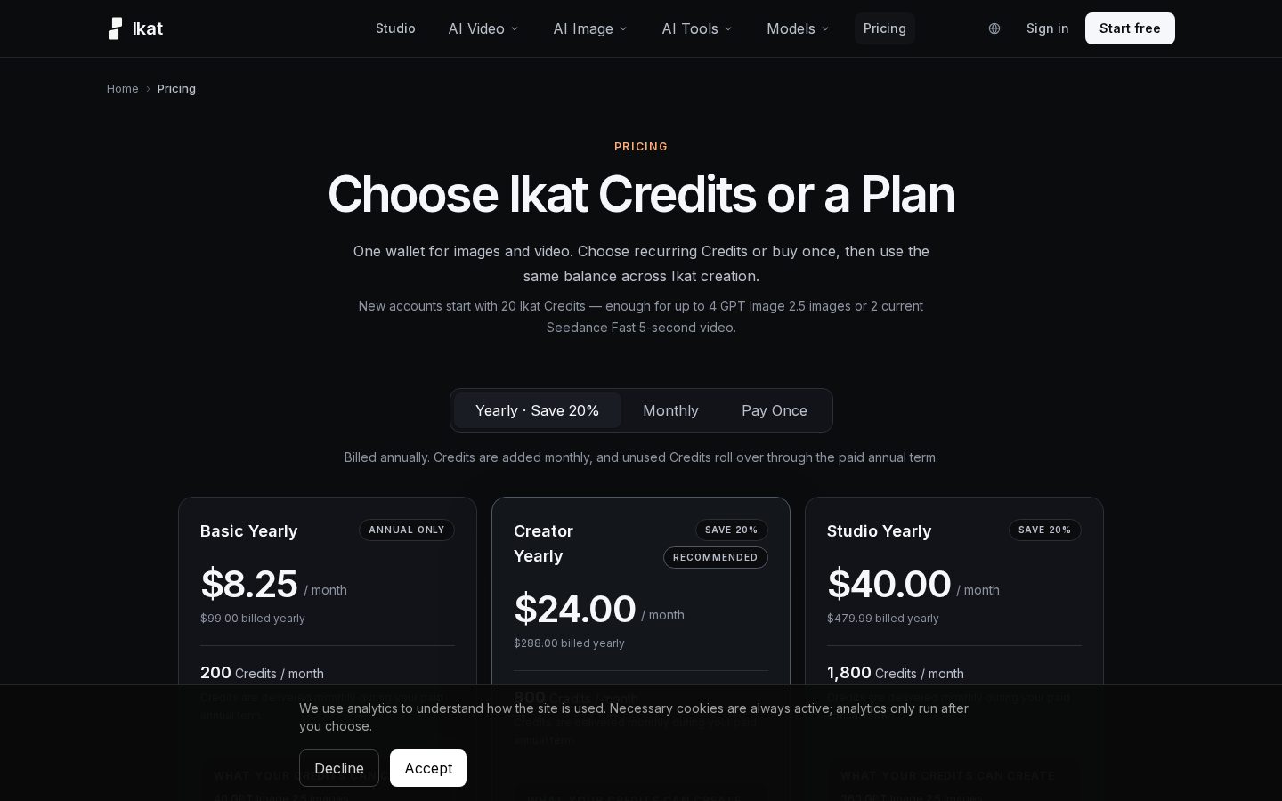 Ikat Pricing
