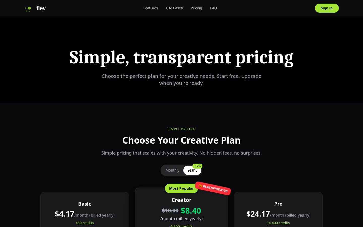 iley Pricing