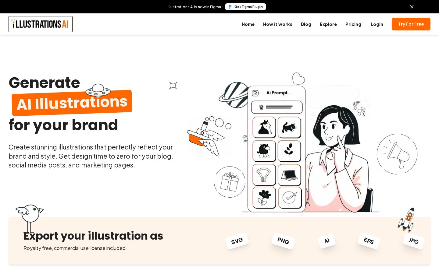 IllustrationsAI Homepage