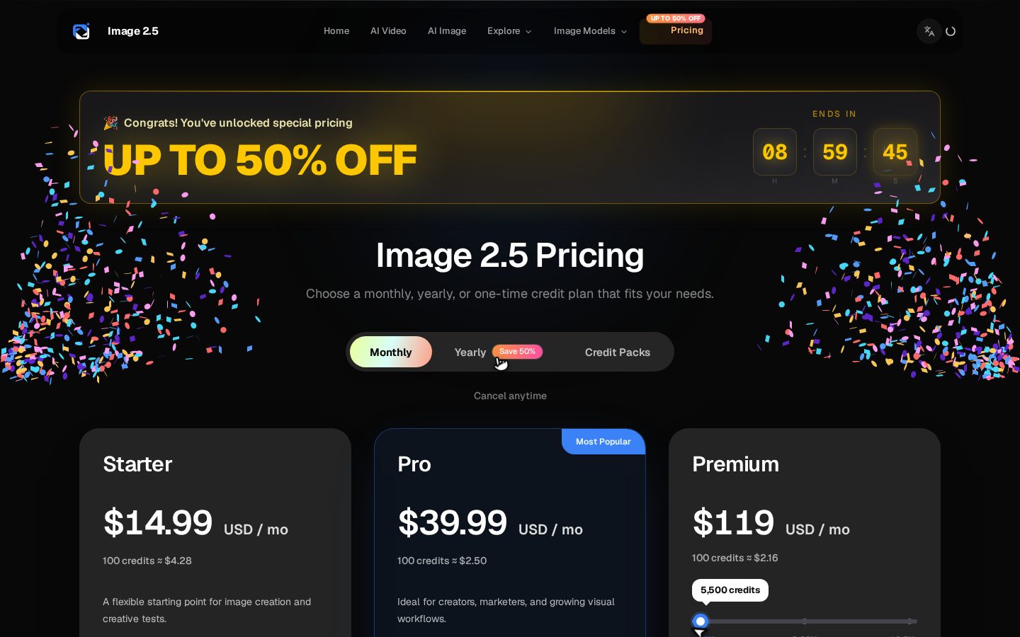 Image 2.5 Pricing