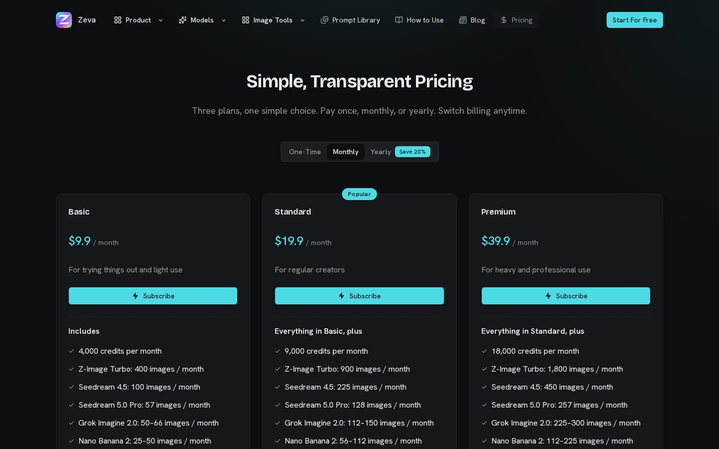 Image-AI.run Pricing