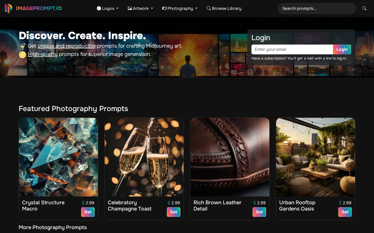 Image Prompt Homepage