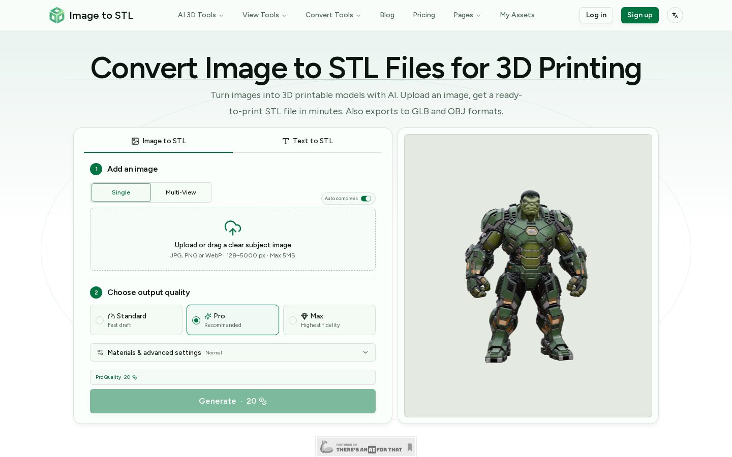 IMAGE TO STL Homepage