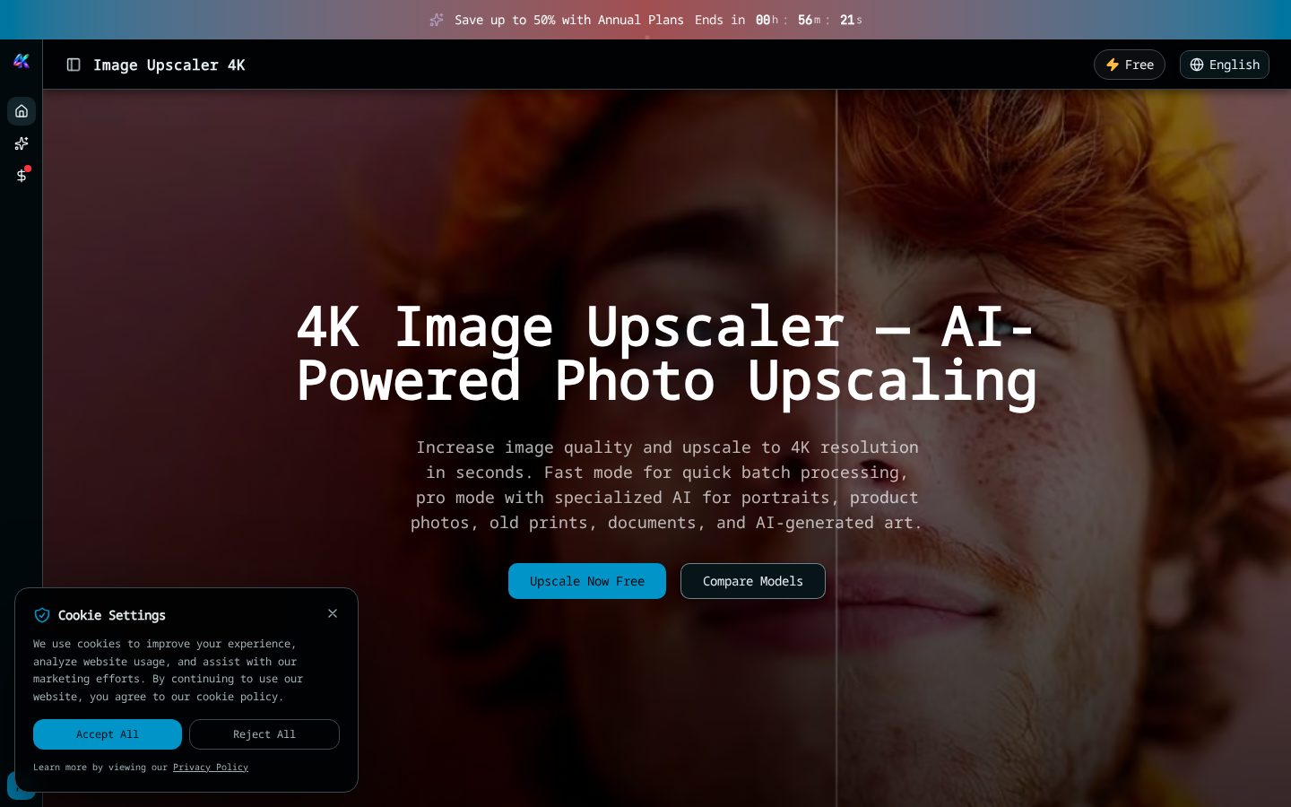 Image Upscaler 4K Homepage